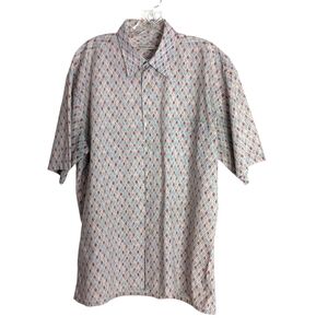 Burma Bibas -Men's Short-Sleeve Geometric Print Shirt — Multicolor L